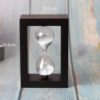 Таймер с пясъчен часовник с квадратна форма 30 минути, пясъчен таймер с пясъчен часовник за домашен декор, двойка/любовник/комплекти подарък