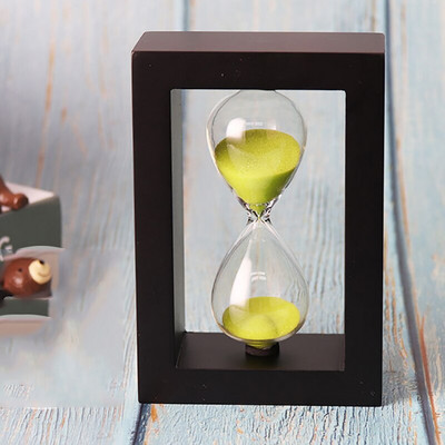 Cronometru clepsidra din lemn de formă pătrată 30 de minute, cronometru clepsidra de nisip pentru decorațiuni interioare, cadou cuplu/iubit/truse