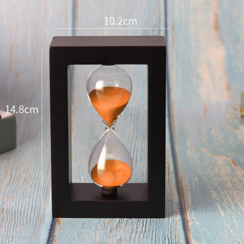 Cronometru clepsidra din lemn de formă pătrată 30 de minute, cronometru clepsidra de nisip pentru decorațiuni interioare, cadou cuplu/iubit/truse