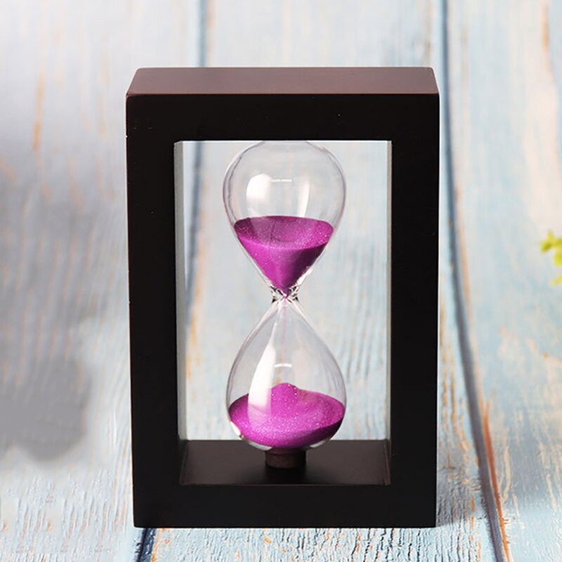 Cronometru clepsidra din lemn de formă pătrată 30 de minute, cronometru clepsidra de nisip pentru decorațiuni interioare, cadou cuplu/iubit/truse