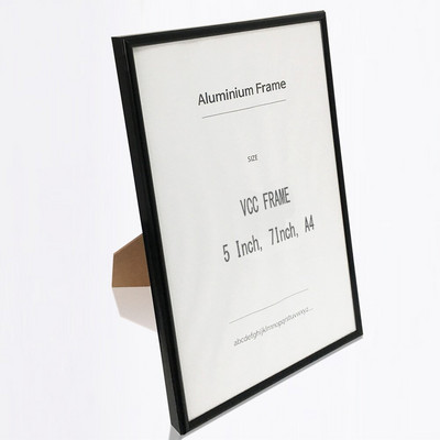 Fém képkeret klasszikus minimalista asztali képkeret 9x13 13x18 21x30 cm plexiüveg belső tanúsítványkeret