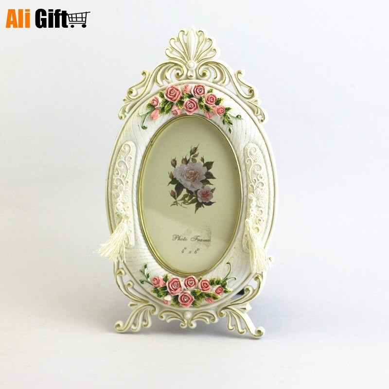 6 hüvelykes Vintage Europe képkeret Rose Resin képkeret képkeretek táblázat