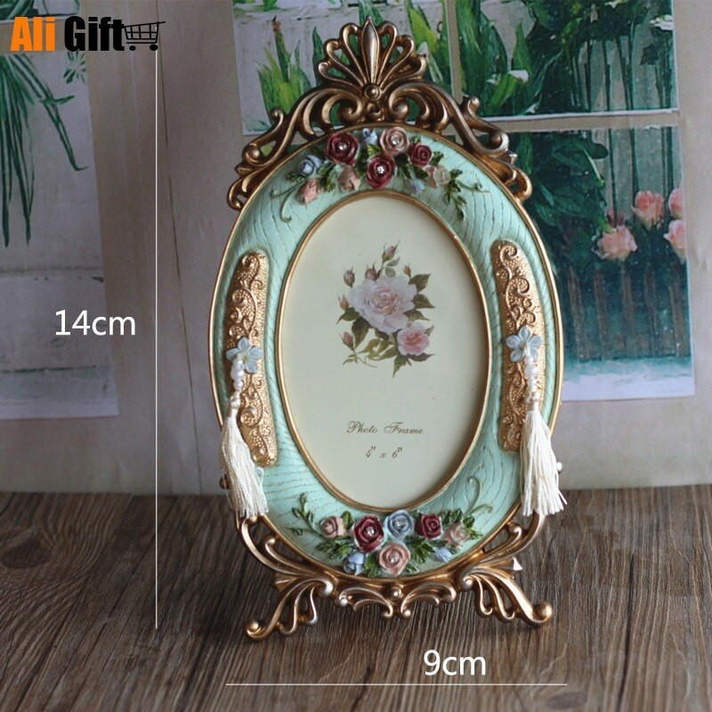 6 hüvelykes Vintage Europe képkeret Rose Resin képkeret képkeretek táblázat