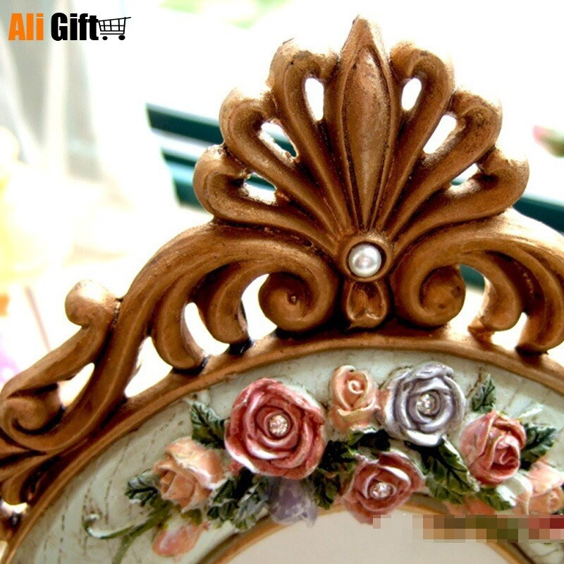 6 hüvelykes Vintage Europe képkeret Rose Resin képkeret képkeretek táblázat