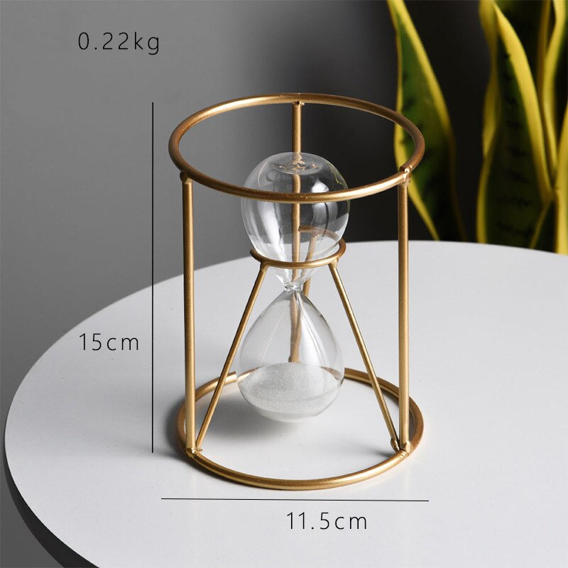 ceas de nisip, clepsidră de epocă pentru decorarea casei, cronometru de ceas metalic de 1-2 minute pentru arta de masă nou sosire