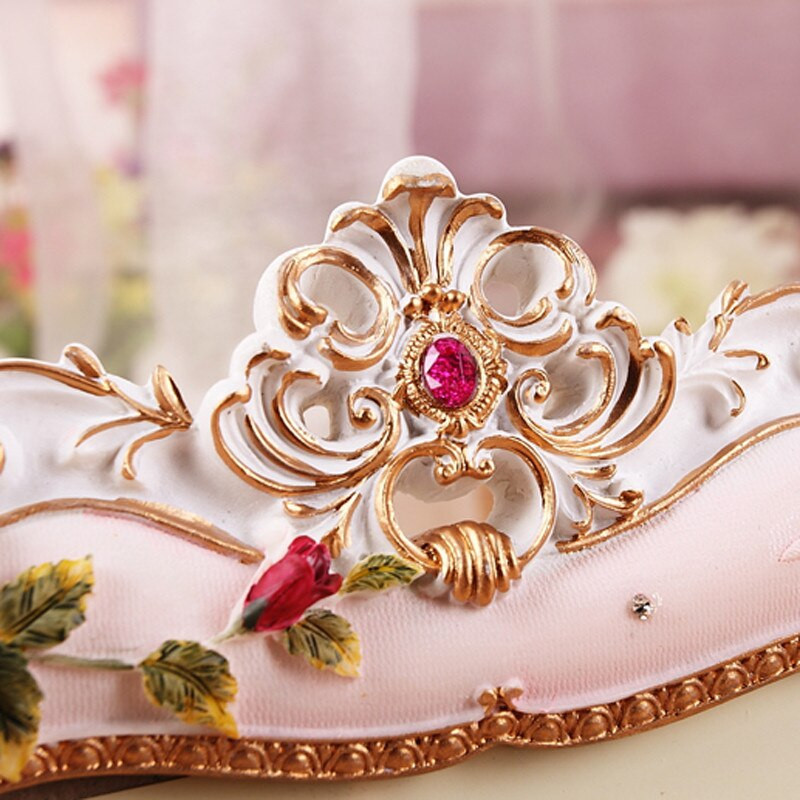 6/7 hüvelykes képkeret európai stílusú gyanta rózsa virág képkeret ovális téglalap alakú keretek esküvői ajándékokhoz lakberendezéshez