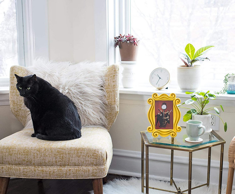 Телевизионно шоу Friends Yellow Door Полирезинова рамка за снимки със стойка | Висящ дисплей за картини Домашен декор за плот на бюро, галерия