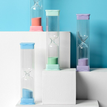 скандинавски стил Creative Mini стъклен пясъчен часовник детски пясъчен таймер 15 минути модерно изкуство Craftwork Домашна всекидневна Аксесоар за подарък за бюро
