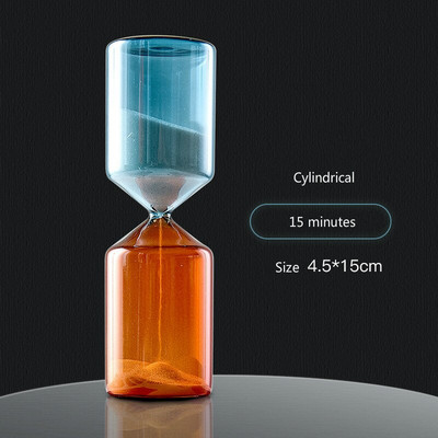 Cilindrinis dvispalvis stiklas smėlio laikrodis 5 minutės laiko laikmatis Vaikai kūrybingi vaikų dantų šepetėlio laikmatis Puikus moksleivio prizas