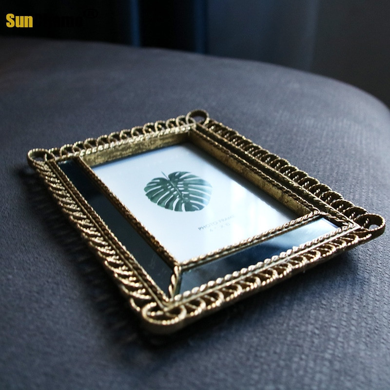 Set european Ramă foto Frumusețe Simplu Modern Creativ Retro Dormitor Perete Nuntă Fotografie Rama foto 6 inch Artă de perete înrămată