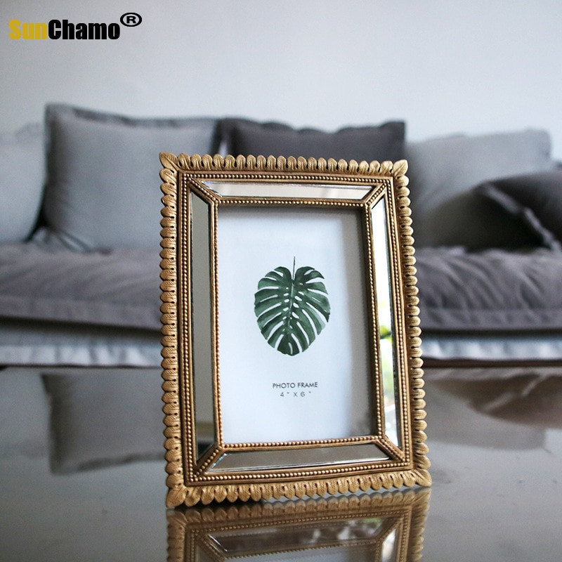 Set european Ramă foto Frumusețe Simplu Modern Creativ Retro Dormitor Perete Nuntă Fotografie Rama foto 6 inch Artă de perete înrămată