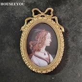 Senovinis auksinis nuotraukų rėmelis su „Bowknot“ retro ornamentu reljefiniu derva „Portafotos“ laisvai stovintis nuotraukų albumas, namų dekoravimas