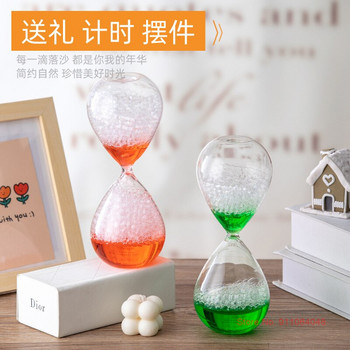 Red Bubble Oil Hourglass Liquid Floating Sandglass Kawaii Girls Room Accessories Caprice Ampulheta Liquido Clessidra Liquida