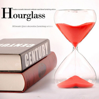 15 Minutes Love Shape Glass Sandglass Romantic Wedding Sandglass Kawaii Girl Bedroom Decor Kids Time Manage Tool Pink Sand Clock