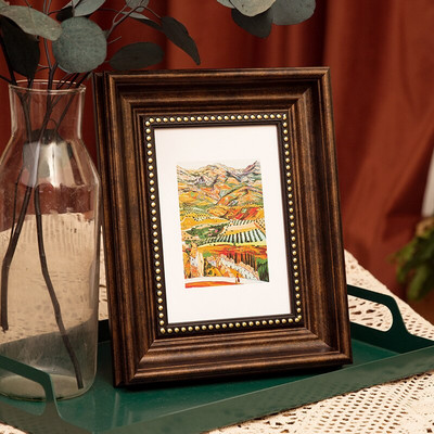 6–10 colių klasikinis senovinis žalias paveikslų rėmelis, pakabinamas siena Šeimos nuotraukų rėmeliai dekoro vestuvių kambario darbastalio dervos nuotraukų rėmelis 1vnt