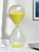 Kūrybingas susuktas stiklas smėlio laikrodis 5 minutės laiko laikmatis vaikams restoranas, kuriame patiekiama atgalinė atskaita Mėlynas smėlio laikrodis Juokingas vaikų smėlio stiklas