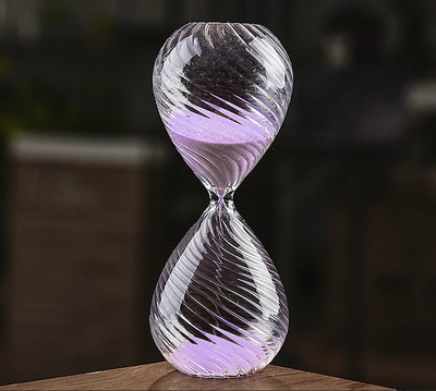 Kūrybingas susuktas stiklas smėlio laikrodis 5 minutės laiko laikmatis vaikams restoranas, kuriame patiekiama atgalinė atskaita Mėlynas smėlio laikrodis Juokingas vaikų smėlio stiklas