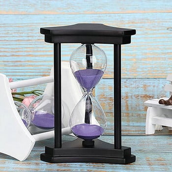 Дървен комплект пясъчен часовник 30 минути, CreativeTimer Орнаменти пясъчен часовник за дома/хотел/кафене/ресторант напомняне за таймер