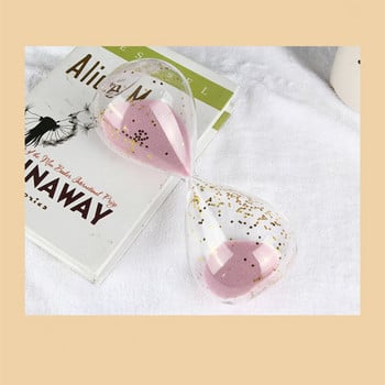 Pink Star Sequin Glass Κλεψύδρα 2 λεπτών Χρονοδιακόπτης Παιδικά Χειροποίητα Χειροποίητα Εκλεκτά Ρολόι με Λευκή Άμμο Γραφείο Διακόσμηση Χριστουγέννων