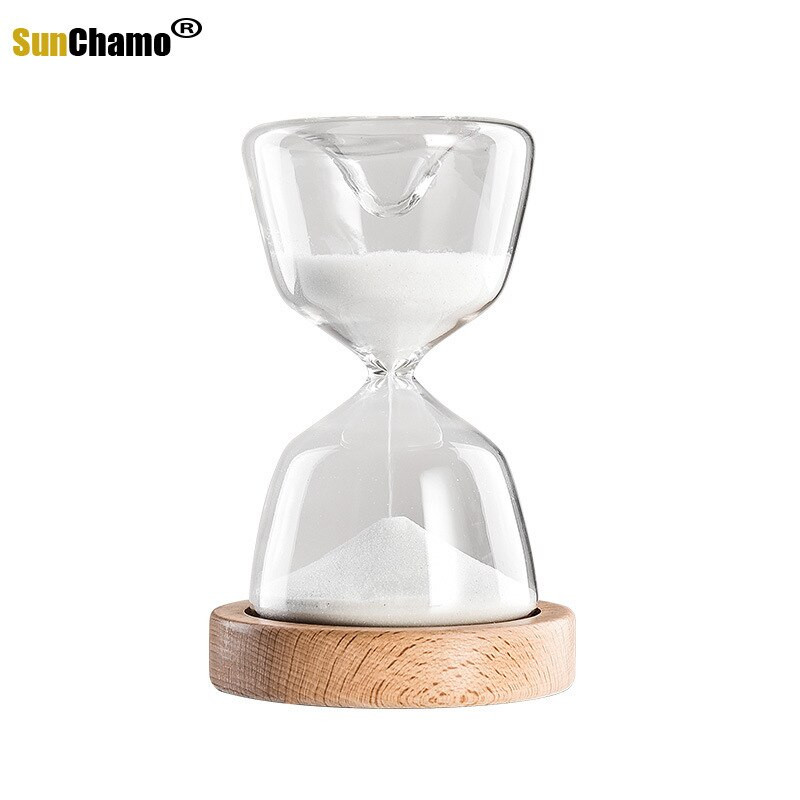 Cronometru din sticlă ceas cu nisip Telecomandă luminoasă 15 minute Piață de noapte Creativă pentru decorarea casei Clepsidra Cadou pentru copii