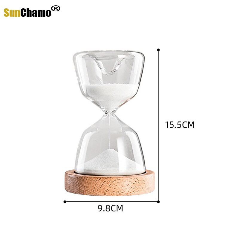 Cronometru din sticlă ceas cu nisip Telecomandă luminoasă 15 minute Piață de noapte Creativă pentru decorarea casei Clepsidra Cadou pentru copii
