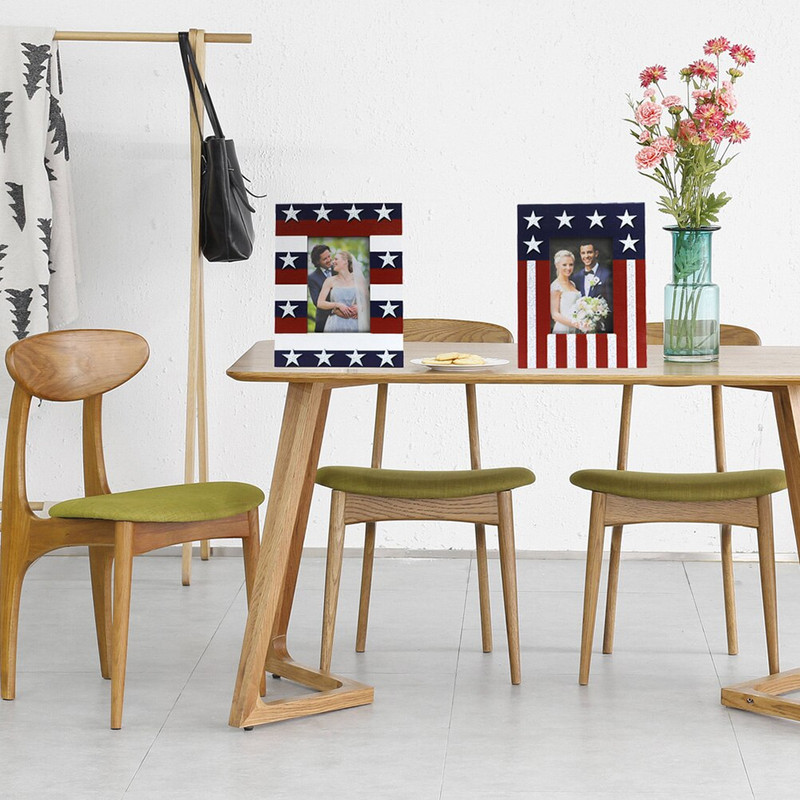 Okvir za fotografiju Dan nezavisnosti 4. srpnja Zabava s tamaričkom zastavom Domoljubno vjenčanje Obiteljski ukrasi Desktop ornament