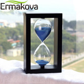 ERMAKOVA 30 perces fehér fa homok időzítő homoküveg homokóra homokóra időzítő óra konyha, iroda, iskolai munka gyermekajándék