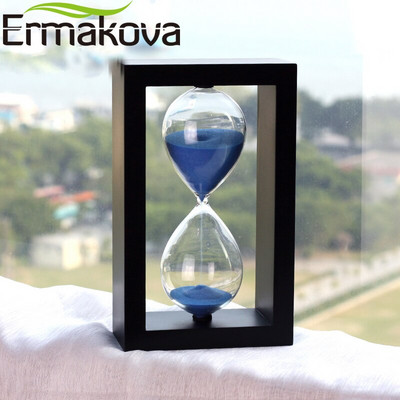 ERMAKOVA 30 λεπτών Λευκός Ξύλινος Χρονοδιακόπτης Άμμου Κλεψύδρα Ρολόι Ρολόι Ρολόι Ρολόι Ρολόι Κουζίνα,Γραφείο,Δώρο Παιδιού Σχολικών Εργασιών