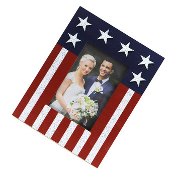 Κορνίζα Φωτογραφία Φωτογραφία Ημέρα Ανεξαρτησίας 4 Ιουλίου Πάρτι με σημαία Θαμερικάνικη σημαία Πατριωτικός γάμος Οικογενειακή διακόσμηση Στολίδι επιφάνειας εργασίας