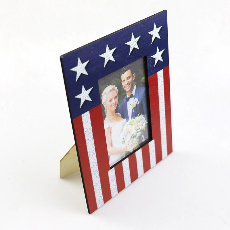 Cadru Foto Poză Ziua Independenței 4 iulie Petrecere Steagul Americii Nunta Patriotică Decoratiuni de familie Ornament de birou