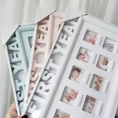 1 db falra akasztó 3 színű barkács kézműves egy éves ajándék téglalap műanyag lakberendezési baba növekedési rekord képkeret