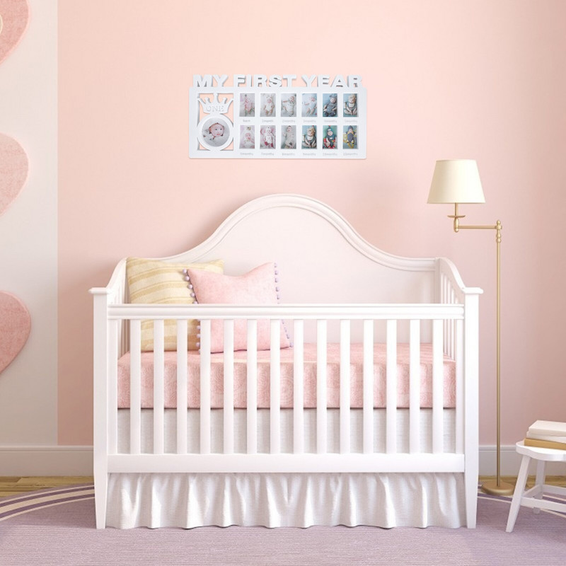 Raami beebipilt Foto Aasta esimese päeva emad, mälestus minu kasvust 12 kaadrit kuu kingitused verstapostiks kollaaž vastsündinud imiku 1. päev