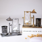 Homoküveg alvólámpa Antik utcai lámpa Homokóra tolltartó Finom éjszakai fény asztali kézműves dekorációs ajándék