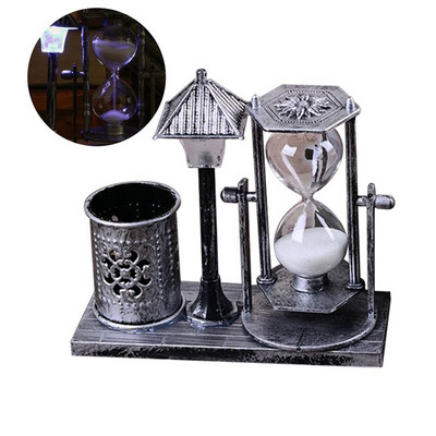 Homoküveg alvólámpa Antik utcai lámpa Homokóra tolltartó Finom éjszakai fény asztali kézműves dekorációs ajándék