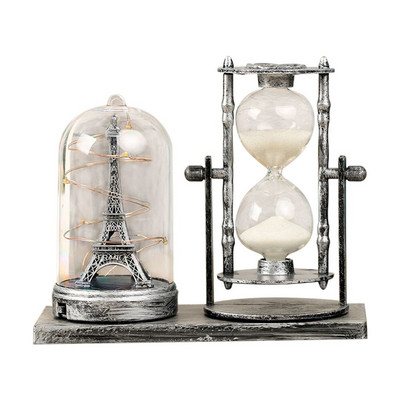 Európai retro tolltartó éjszakai lámpa Homokidőzítő dekoráció Innovatív asztali homokóra vintage homokóra ajándék diákoknak