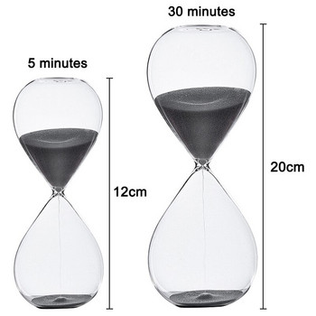 Пясъчен таймер с пясъчен часовник Подобряване на производителността Постигане на цели Останете фокусирани Бъдете по-ефективни Инструмент за управление на времето 5/30 минути DIN889