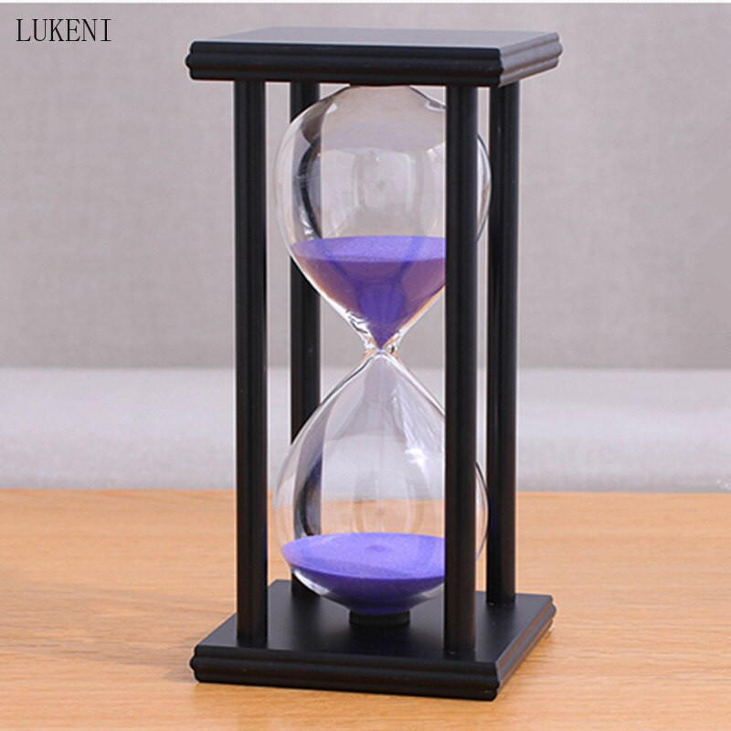 Fekete-fehér fa homoküveg homokos homokóra 30/60 perc 20,5*10*10 visszaszámláló óra karácsonyi lakberendezés Reloj De Arena