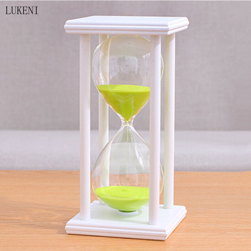 Fekete-fehér fa homoküveg homokos homokóra 30/60 perc 20,5*10*10 visszaszámláló óra karácsonyi lakberendezés Reloj De Arena