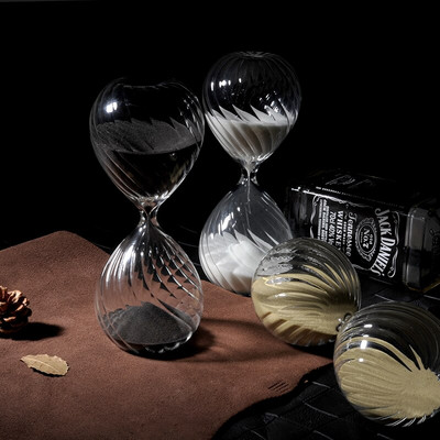 30 минути Пясъчен часовник Пясъчен таймер Украса за домашно кафене Украса Бяло черно злато Подарък за рожден ден на студент