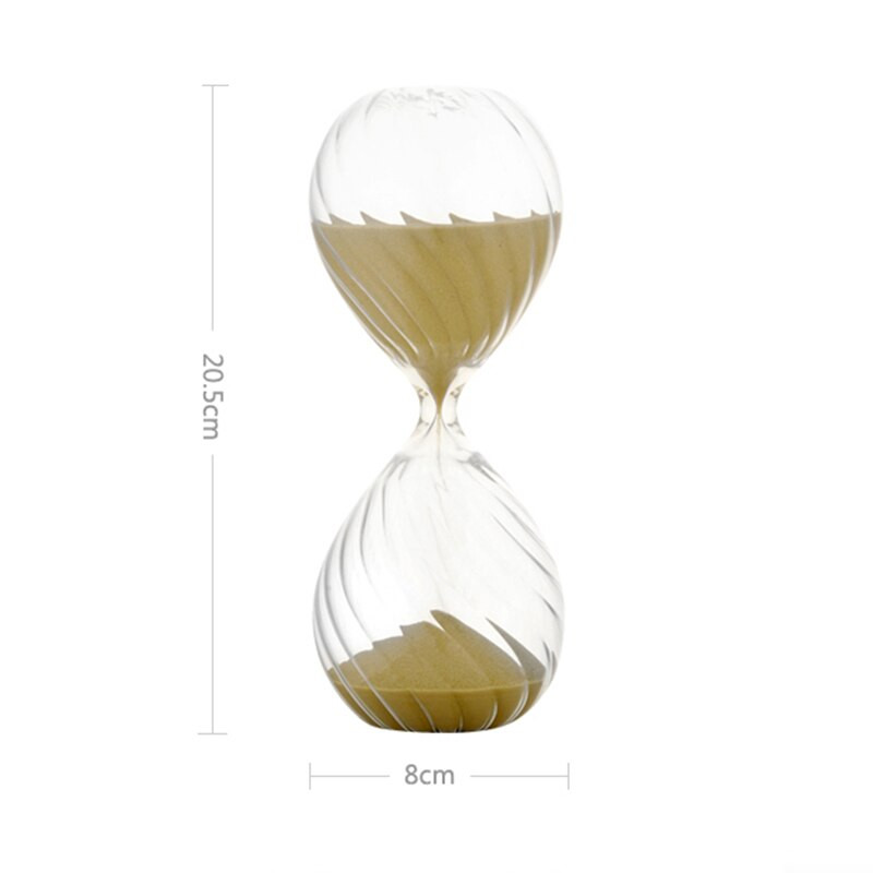 30 минути Пясъчен часовник Пясъчен таймер Украса за домашно кафене Украса Бяло черно злато Подарък за рожден ден на студент