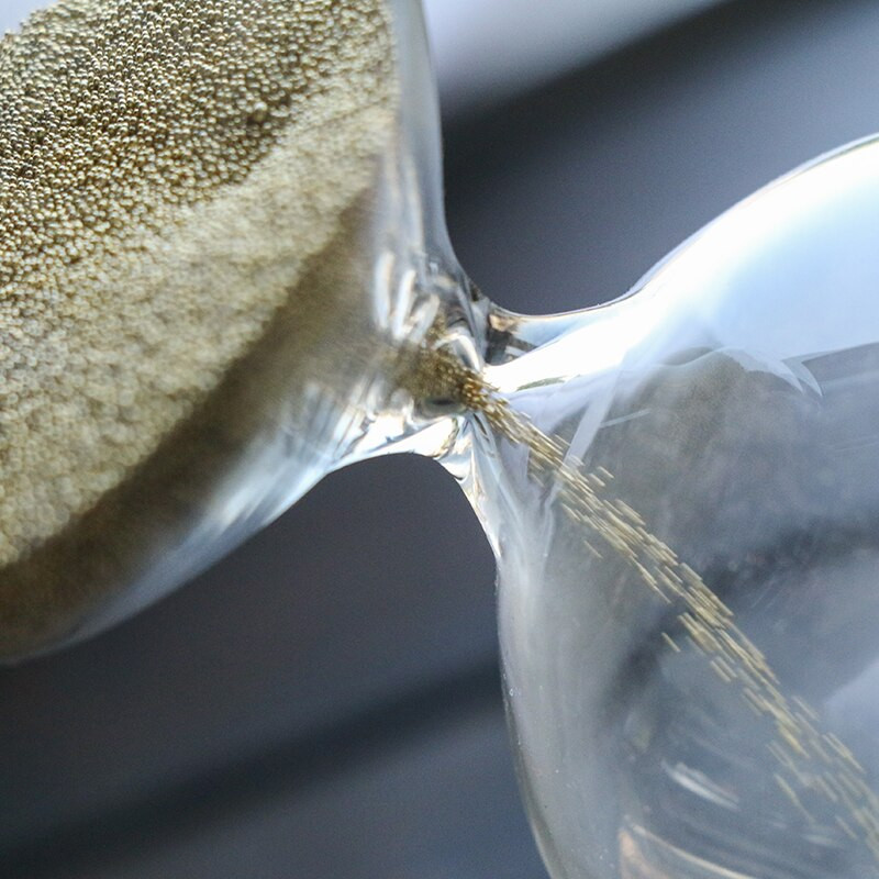 Vânzări calde 1 minut Cadou romantic clepsidra din lemn ornamente de aur sticlă de nisip artizanat ceas de nisip cu numărătoare inversă