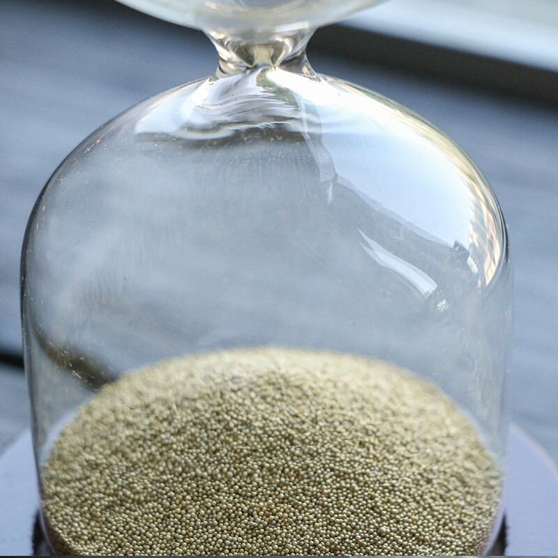 Vânzări calde 1 minut Cadou romantic clepsidra din lemn ornamente de aur sticlă de nisip artizanat ceas de nisip cu numărătoare inversă