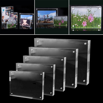 Dualfaced Photo Frame Collection Photo Right Angle Protector Creative Acrylic Clear Crystal Photo Frame Deck Deck Deck Home