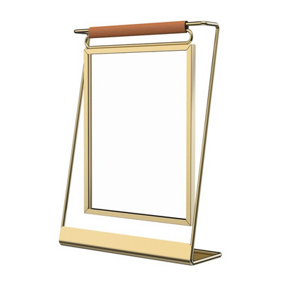 Ramă foto din metal de 8 inchi Suport de afișare pentru meniu de masă cu două fețe Suport pentru semne de birou Suport numere pentru masă de nuntă Cadru de listare de prețuri