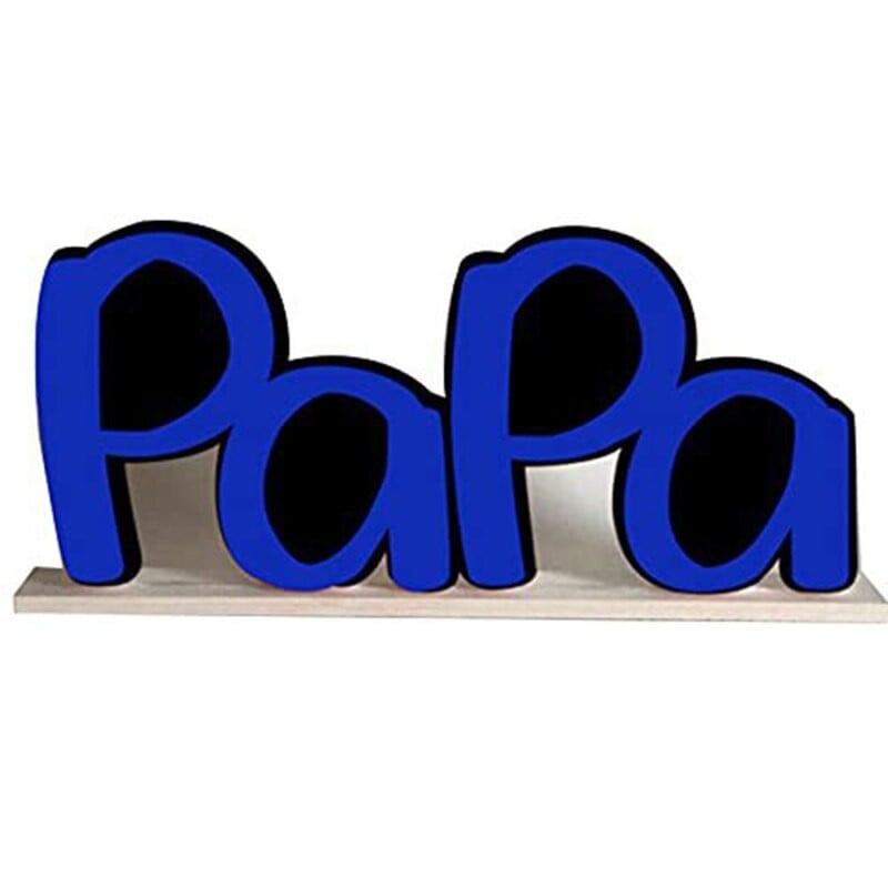 E56C Kreatív fa ábécé Apa Papa Képkeret Barkács kézműves otthoni asztali kijelzőtábla dekoráció Apák napi ajándékok