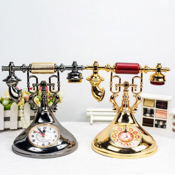Ретро модел телефон, будилник, креативен хронометрист, настолен орнамент