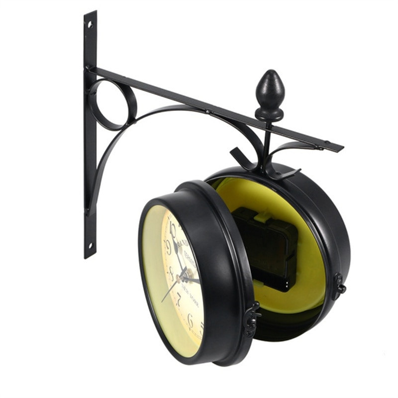 Europietiško stiliaus dvipusis modernaus dizaino didelis sieninis laikrodis Kūrybiški klasikiniai laikrodžiai vienspalviai kvarciniai laikrodžiai madingi laikrodžiai