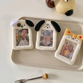 Rama foto Kawaii Suport de carte foto Kpop de pluș pentru Fujifilm Instax Mini hârtie de film Suport de afișare hârtie de etichetă pandantiv decorativ