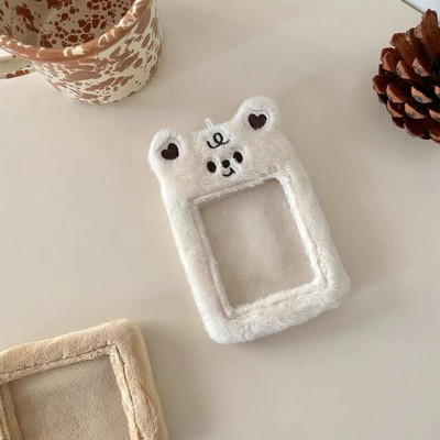 Rama foto Kawaii Suport de carte foto Kpop de pluș pentru Fujifilm Instax Mini hârtie de film Suport de afișare hârtie de etichetă pandantiv decorativ