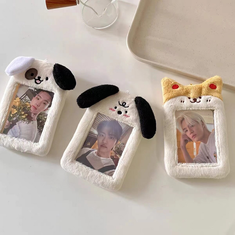 Rama foto Kawaii Suport de carte foto Kpop de pluș pentru Fujifilm Instax Mini hârtie de film Suport de afișare hârtie de etichetă pandantiv decorativ